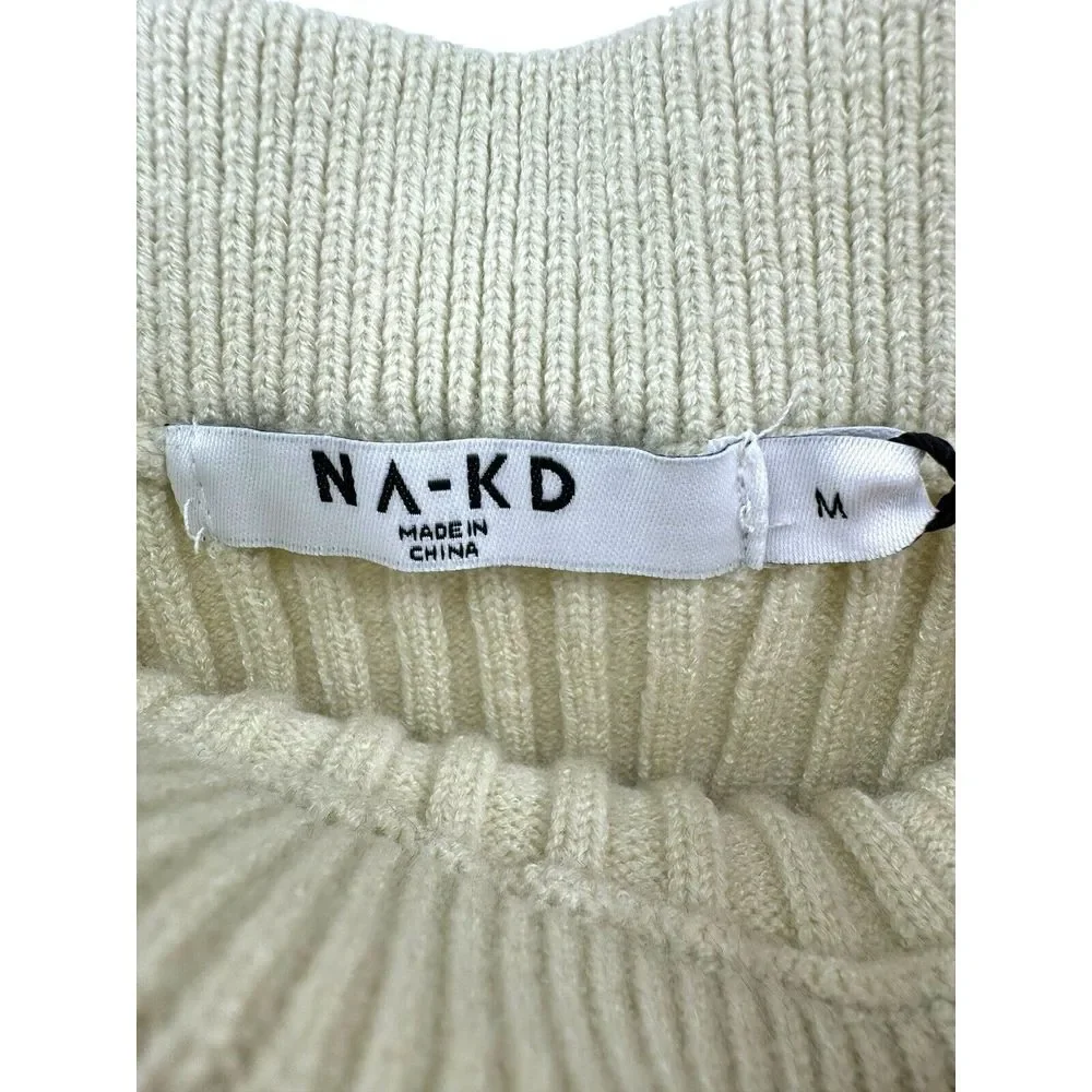 NWT Na-Kd Dusty Light Green Stretch Knit Ribbed Bandage Pencil Knit Skirt Medium